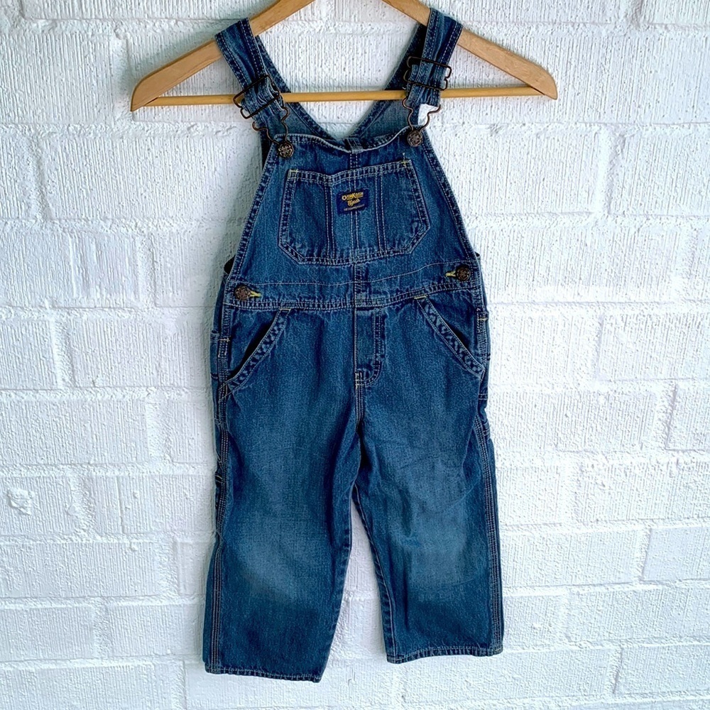 OshKosh B'gosh Vestbak 1895 Vintage Denim Cotton Overalls sz 4